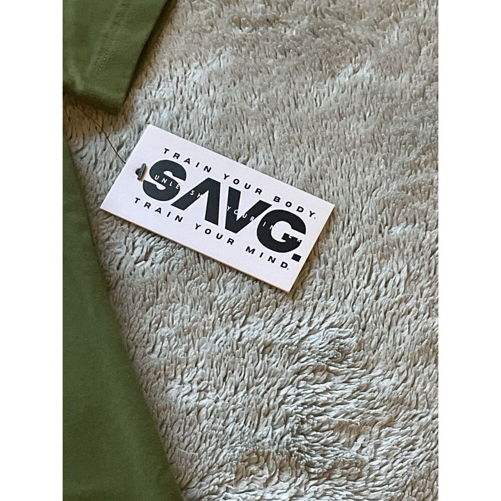 SAVG athletics Green T Shirt XXL Training Gear Running Gym Outfit Short Sleeve - Picture 2 of 6